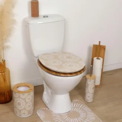 Abattant WC 18 pouces MDF Ethnic Spirals Beige