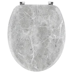 Abattant WC 18 pouces MDF Façon Marbre Gris