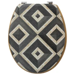 Abattant WC bois (36 x 42,5 cm) Canvas Gris