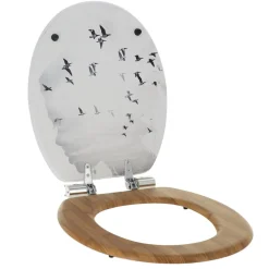 Abattant WC frein de chute 18 pouces MDF Envole Blanc