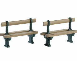 Accessoire Lemax Lot de 2 bancs en métal