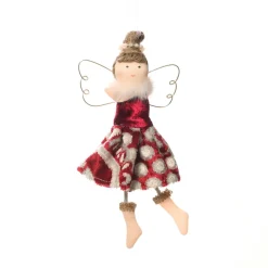 Ange de Noël à suspendre (H17 cm) Agathe Bordeaux