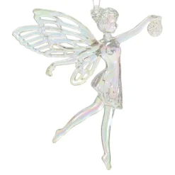 Ange de Noël à suspendre (H11 cm) Féerie Transparent irisé
