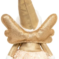 Ange de Noël lumineux à piles (H48 cm) Fée clair de lune Dorée