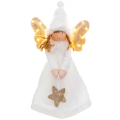 Ange de Noël lumineux (H28 cm) Ailes scintillantes