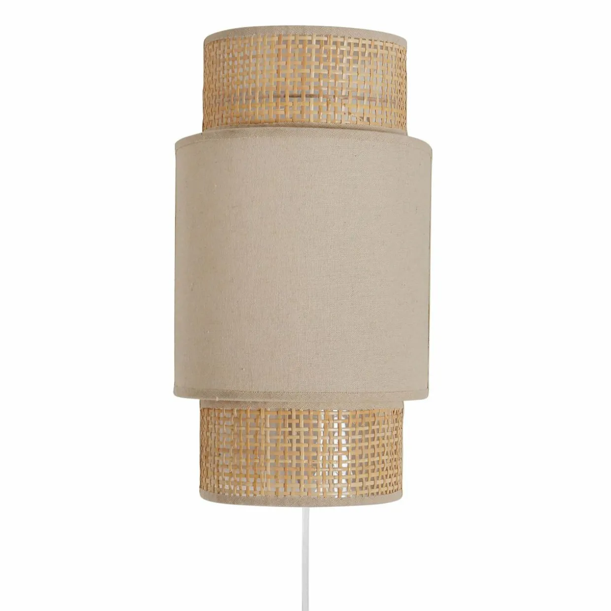 Applique murale en rotin (H33 cm) Luz Beige