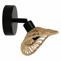 Applique murale papier et métal (H17 cm) Riva Naturel