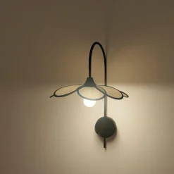 Applique murale pétale en tissu (H62 cm) Alava Noir