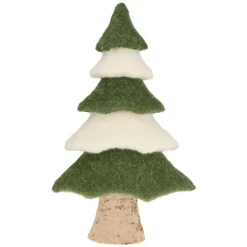 Arbre de Noël en feutrine (H50 cm) Mousselin Vert et blanc