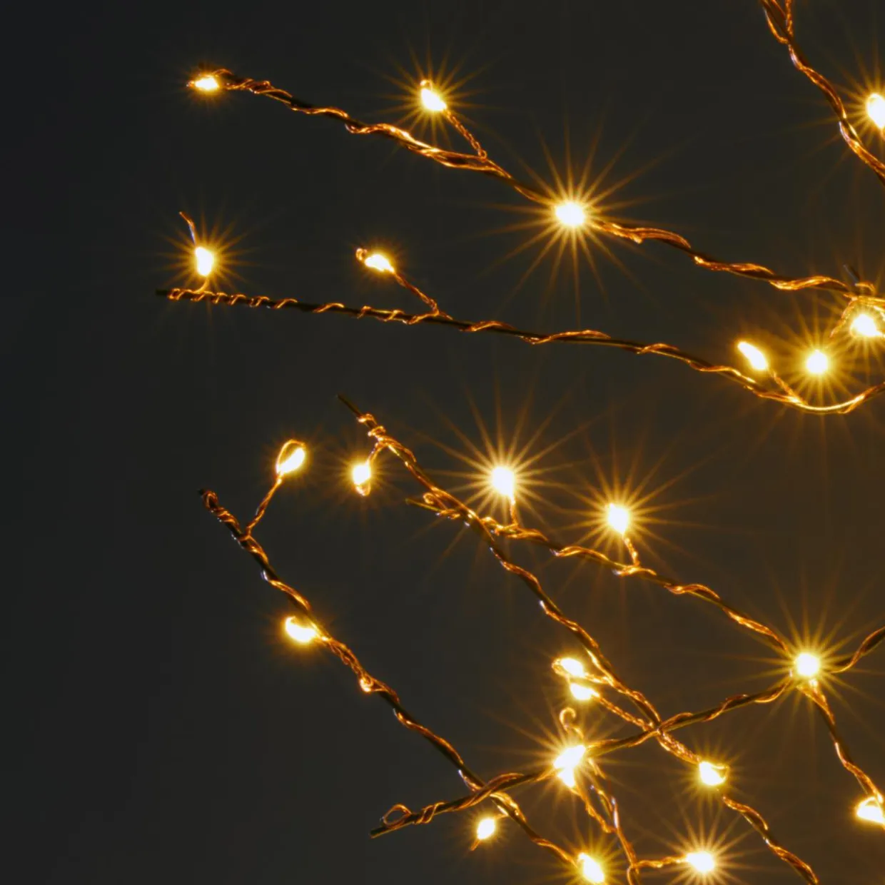 Arbre lumineux 360 LED (H180 cm) Sapin d'hiver Blanc chaud doré