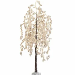 Arbre lumineux 600 LED (H200 cm) Saule pleureur Fleur Blanc