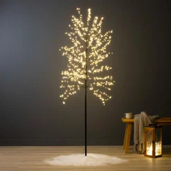 Arbre lumineux 720 LED (H180 cm) Holly Platane Noir et blanc chaud