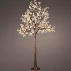 Arbre lumineux 180 LED (H180 cm) Gypsophile givré Blanc chaud