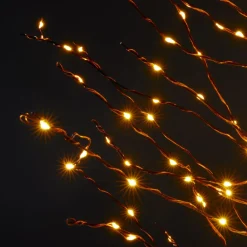 Arbre lumineux 360 LED (H180 cm) Bouleau d'hiver Blanc chaud doré