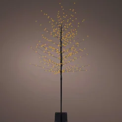 Arbre lumineux 360 LED (H180 cm) Bouleau d'hiver Blanc chaud doré