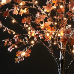 Arbre lumineux 96 LED (H180 cm) Chêne enneigé Blanc chaud