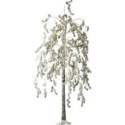Arbre lumineux 600 LED (H180 cm) Bouleau enneigé Blanc chaud