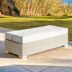 Banquette en résine tressée 2 places Palma Gris
