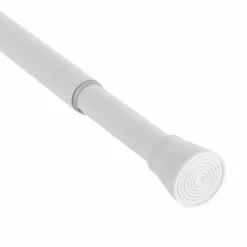 Barre de rideau de douche autobloquante (de 105 à 250 cm) Blanc