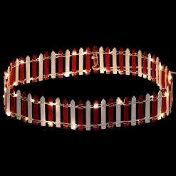 Barrière en bois lumineuse (H9 cm) pour village