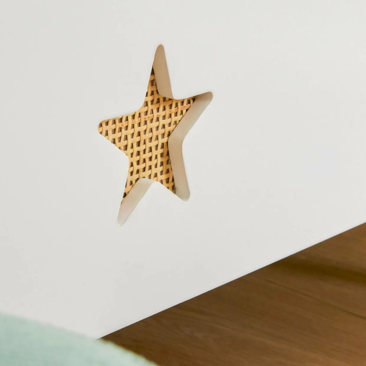 Bibliothèque enfant bois (H72 cm) Stars Blanche