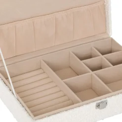 Boite à bijoux bouclette (28 x 19 cm) Loe Blanche