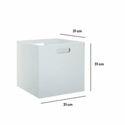 Boite de rangement (31 x 31 x 31 cm) Mano Blanche