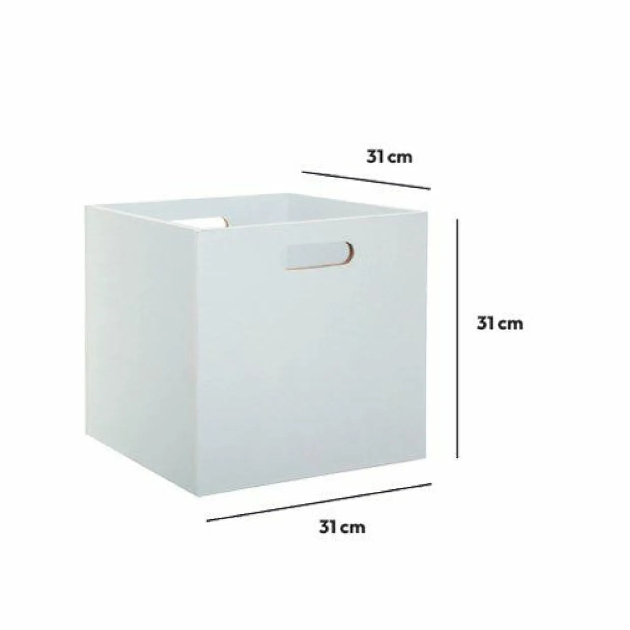 Boite de rangement (31 x 31 x 31 cm) Mano Blanche