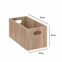 Boite de rangement (15 x 31 x 15 cm) Mano bois Naturel