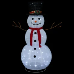 Bonhomme de neige lumineux 100 LED (H120 cm) Stan Blanc froid