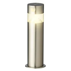 Borne de jardin solaire 150 lumens (H30 cm) Premium Argent