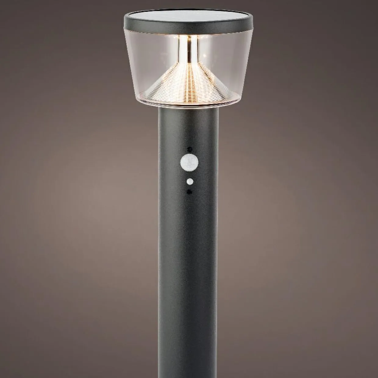 Borne de jardin solaire 600 lumens (H54 cm) Orion lux Gris anthracite