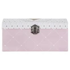 Boîte à bijoux enfant miroir Demoiselle Rose