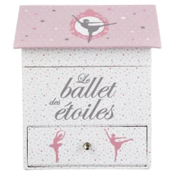 Boîte à musique enfant (H16 cm) Ballerine Rose