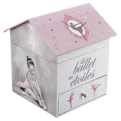 Boîte à musique enfant (H16 cm) Ballerine Rose
