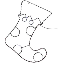 Botte du Père Noël 134 LED (H52 cm) Néon effet flash Multicolore