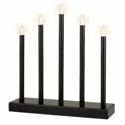 Bougeoir lumineux à piles 5 LED (H40 cm) Christmas Blanc chaud