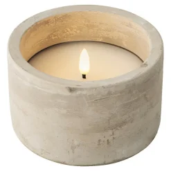 Bougie de table à piles LED (H8 cm) Galice Gris