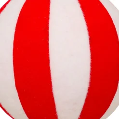 Boule de Noël (D150 mm) Rayures Rouge et Blanc