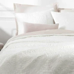 Boutis et taies d'oreiller (240 x 260 cm) Arabesque Ivoire