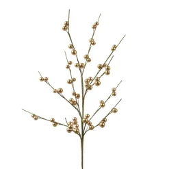 Branche de baies (H55 cm) Laponie Or métallisé