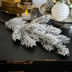 Branche de sapin (35 cm) Santa Vert enneigé