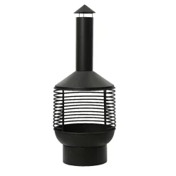 Braséro cheminée d'extérieur (D42 x H105 cm) Mérida Noir