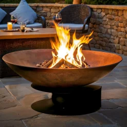 Braséro d'extérieur (D60 x H50 cm) Flambo Brun antique