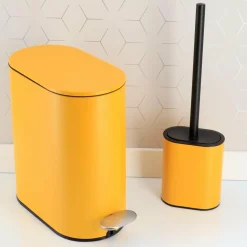 Brosse WC à tête plate Black Line Ocre/Noir