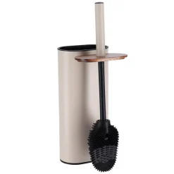 Brosse WC couvercle acacia Season Color Beige