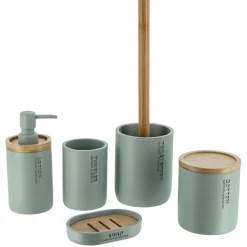 Brosse WC polyrésine Purebamboo Vert eucalyptus