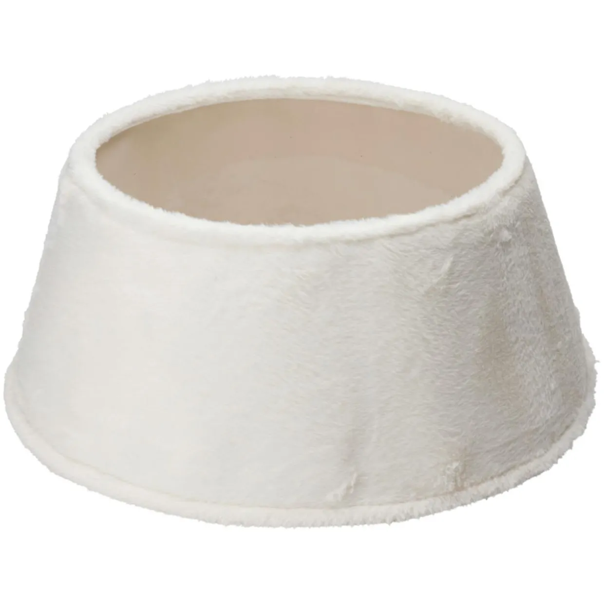 Cache pied de sapin (D55 cm) Fausse fourrure Blanc