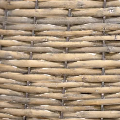 Cache pied de sapin en osier (D57 cm) Saule tressé Gris vieilli