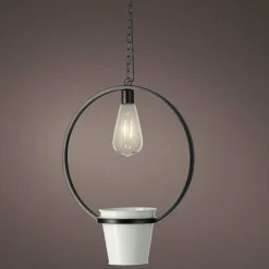 Cache-pot lumineux à suspendre (H98 cm) LED Jiny - Blanc